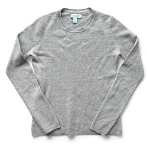 Adrienne Vittadini Cashmere Crewneck Tan Sweater Small